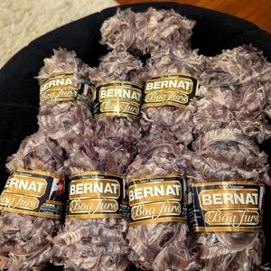 Bernat Boa Furs yarn Lot 8 Skiens Plus Partial Color -Chinchilla/Taupe